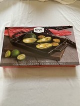 NIP NEW Parini Cookware Glazed Ceramic Cookware for the Grill 8.5x11.5 G... - $28.05