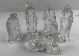 Nativity Scene Christmas Set Of 6 Art Glass Figurines - £7.19 GBP