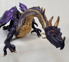 Safari Ltd Dragon Purple Gold Midnight Moon Mythical Fantasy Figure 2008 - $5.58