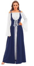 Renaissance Women&#39;s Dress Fairy Gothic Gown Chemise Peasant Dress Costum... - $30.00
