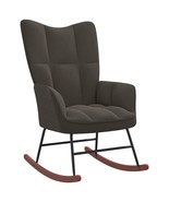 vidaXL Rocking Chair Dark Gray Velvet - €168,83 EUR