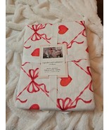 New Valentine Hearts ribbons BOWS  Tablecloth Red Cupcakes and Cashmere - $36.45