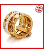 Meaningful CZ Zirconia Roman Numeral Ring for Women - Comfortable Daily ... - $37.17 CAD