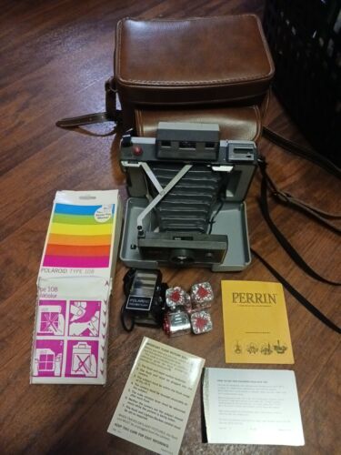 Polaroid Focused Flash 420 Automatic Land Camera Complete With Film,Manual,Case, - $39.59