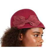 MSRP $46 NINE WEST Wool Felt Bow Cloche Wine - $24.35 CAD