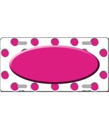 Hot Pink Polka Dot Novelty 6&quot; x 12&quot; Metal License Plate Auto Tag Sign - £3.86 GBP