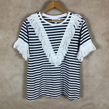 Say What Juniors Plus Size Cotton Fringe Striped T-Shirt NEW Size 1X - £9.12 GBP