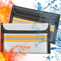 VEVOR Fireproof Document Bag 2000 Fireproof and Waterproof Money Pouch 8&quot;x5&quot; - £30.36 GBP