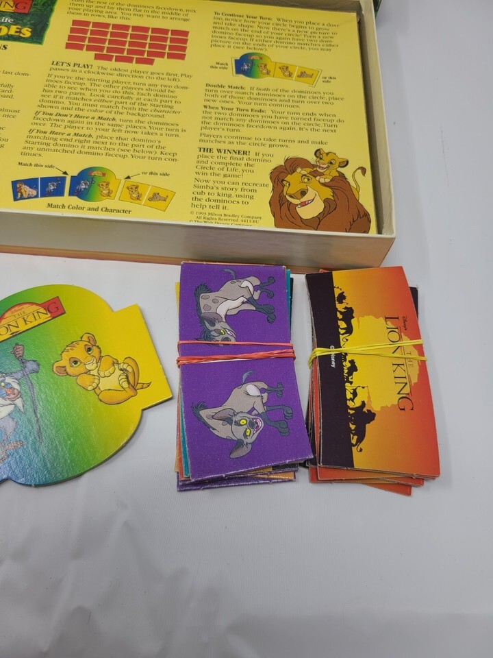 Vintage Disney's The Lion King Circle of Life Dominoes Game Complete 28 pcs Kids Item image 5