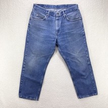 Wrangler Relaxed Fit Jeans Mens 34 Straight Leg Cotton Premium Denim Pants 34x29 - £15.20 GBP