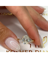 Lab Grown 2.50 Cts Oval IGI Certified E / VVS2 Three Stone Diamond Ring ... - $2,400.00