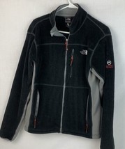 The North Face Jacket Fleece Sweater Black Gray Full Zip Men’s Medium VTG - £35.19 GBP