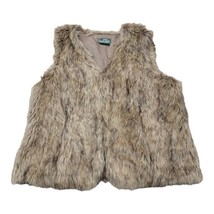 LRL Lauren Active Ralph Lauren Faux Fur Vest Women&#39;s Brown  - £8.57 GBP