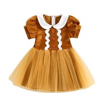 NEW Christmas Gingerbread Man Girls Short Sleeve Tutu Dress - $12.99