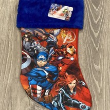 Avengers Snowflake Christmas Holiday Stocking Marvel Comics 16&quot; NEW WITH TAGS - £9.84 GBP