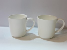 New Mikasa Samantha Set Of 2 Coffee Mugs / Tea Bone China White - £26.27 GBP