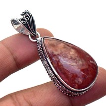 Red Moss Agate Vintage Style Handmade Fashion Pendant Jewelry 2.10" SA 1189 - £5.20 GBP