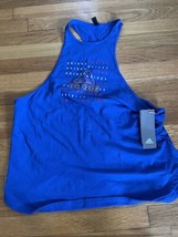 Adidas Tank Top Short Americana Flag Sleeveless Athletic Fitness Women XL Blue - £8.30 GBP