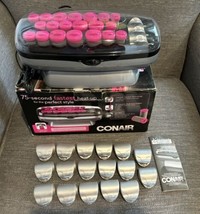 Conair Xtreme Instant Heat 20 Ceramic Multi Sized Flocked Roller Set W/ 20 Clips - $19.79