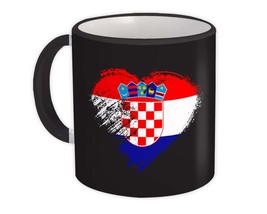 Croatian Heart : Gift Mug Croatia Country Expat Flag Patriotic Flags National - $15.90