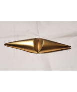 Vintage Modernist Geometric Brooch Pin by Monet Matte Yellow Gold Plated... - £38.42 GBP