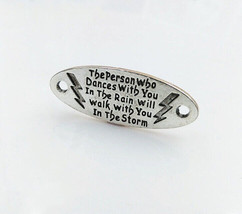 Quote Pendant Word Link Inspirational Word Charm Connector Walk In the Storm - £4.74 GBP