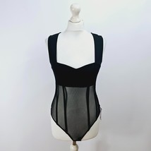 Asos Design Bodysuit Corset Style Sweetheart Neck Black Size UK 8 NEW - $18.64