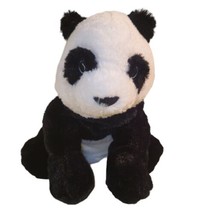 IKEA Plush Panda Bear KRAMIG Stuffed Animal Embroidered Eyes Floppy Laying 13&quot; - £7.97 GBP