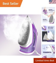 Advanced Steam Iron 1750W: Ceramic Soleplate, 15.21oz Tank &amp; Safety Feat... - $1,120.91 MXN
