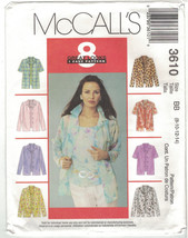 McCall’s 3610 Misses Overblouse & Sleeveless Top Pattern 8 Looks Easy Size 8 10  - $7.99