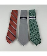 Club Room Men&#39;s Classic Lot of 3 Premium Polyester Ties Assorted-OS - $30.06 CAD