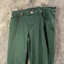 Hudson Jeans Mens 36W 33L 36x33 Green Blake Slim Straight Stretch Casual... - $25.38