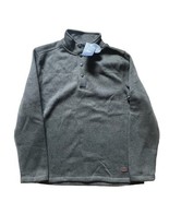 G.H. Bass Men’s Gray Pullover w Buttons Long Sleeve NWT Size L 100% Poly... - £14.37 GBP