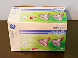 GE Energy-Efficient Halogen 60W Indoor/Outdoor Floodlight 2 Bulb Pk. (NEW) PSJ - £19.74 GBP