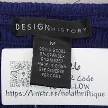 Design History Dress Womens M Blue Knee Length Off The Shoulder Pullover Stretch - £23.52 GBP