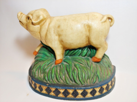 Pig Door Stop Stopper Rustic Country Farm Folk Animal 9 inch Vintage Farmcore - £19.07 GBP