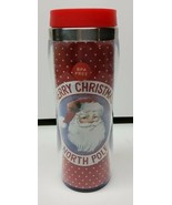 Holiday Christmas Santa Insulated Travel Tumbler Cup BPA Free w/ Lid Pol... - £13.77 GBP