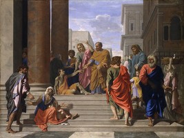 Saints Peter &amp; John Healing the Lame by Nicolas Poussin Old Masters 11x14 Print - £23.29 GBP
