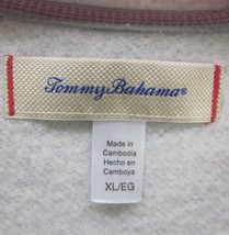 Tommy Bahama Men's Size Xl Gray Fleece Cotton Blend Sweatshirt Sewn On Marlin - $18.47