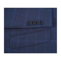 Men RENOIR suit Solid 2Button Business Formal Slim Fit 292-6 Window Pane Plaid image 5