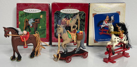 3 Pony for Christmas Hallmark Keepsake Ornaments Lot 1999, 2001, &amp; 2005 Horses - £11.58 GBP