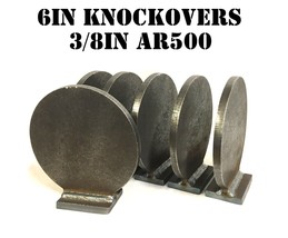 6in 3/8in AR500 Knock-over Steel Shooting Range Targets-Metal NRA Knock-downs - £94.67 GBP