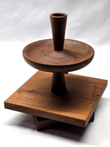 Vintage RARE AMERICAN WALNUT Lazy Susan Caddy Or Tobacco Pipe Stand - SO... - £25.04 GBP