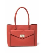 Kate Spade NY Post Street Halsey Large Orange Ember Leather Tote Shoulde... - £84.63 GBP