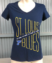 St. Louis Blues Women&#39;s Sleepwear T- Shirt Medium NHL Bottom Drawers - £10.53 GBP