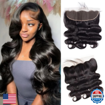 13x4 Lace Frontal Closure Body Wave Human Hair Ear to Ear HD Lace Fronta... - $44.86