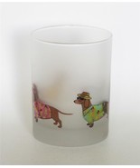 Culver Frosted Tropical Dressed Dachshunds in Hula Girl Shirts DOF Tumbl... - $23.31 CAD