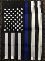 12x18 American US Blue Line Police Lives Matter Embroidered Garden Flag USA - £7.87 GBP