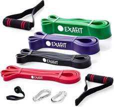 EXAFIT Pull Up Assistance Bands Resistance Band Set of 4  With 32oz Wate... - £746.45 GBP