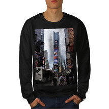 Wellcoda USA Times Square Fashion Mens Sweatshirt, USA Casual Pullover Jumper - £23.76 GBP+